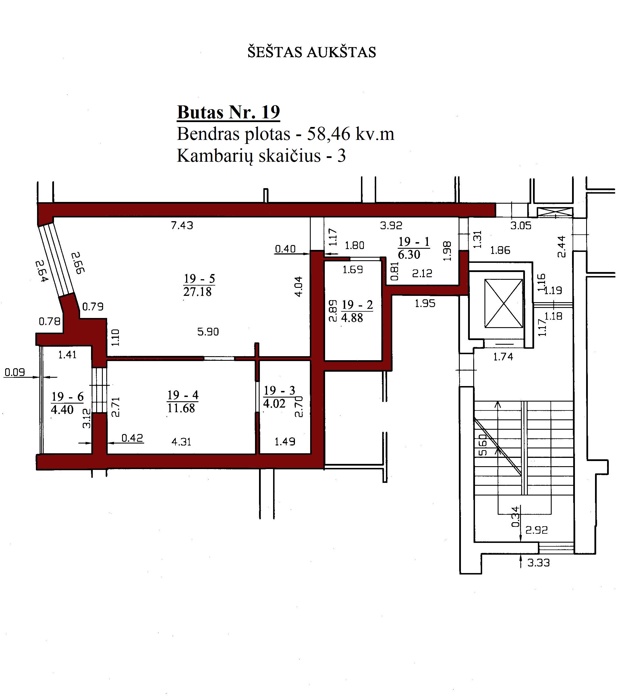 2k butas - Leičių g. 19-19