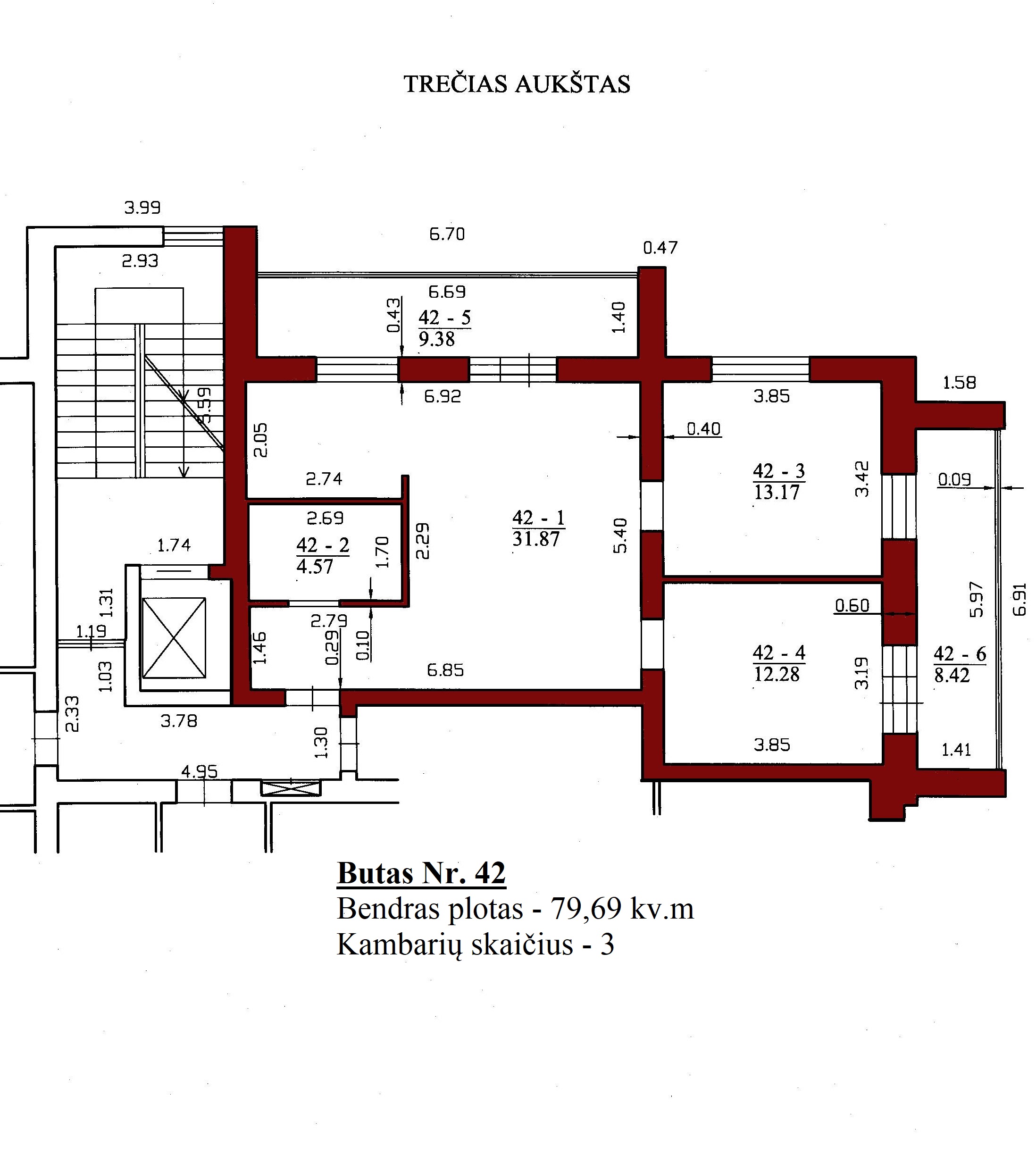 3k butas - Leičių g. 19-42