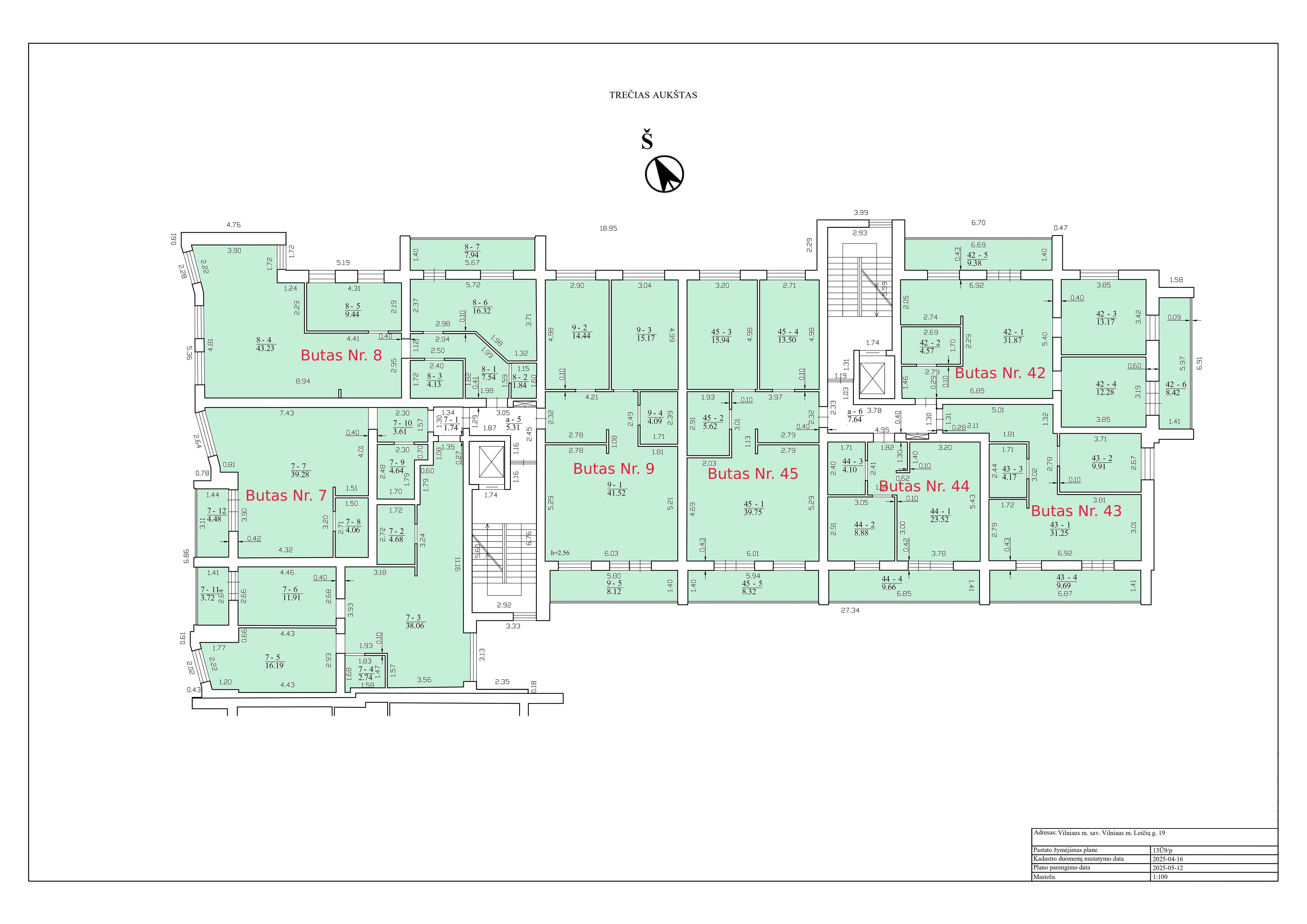 3k butas - Leičių g. 19-45