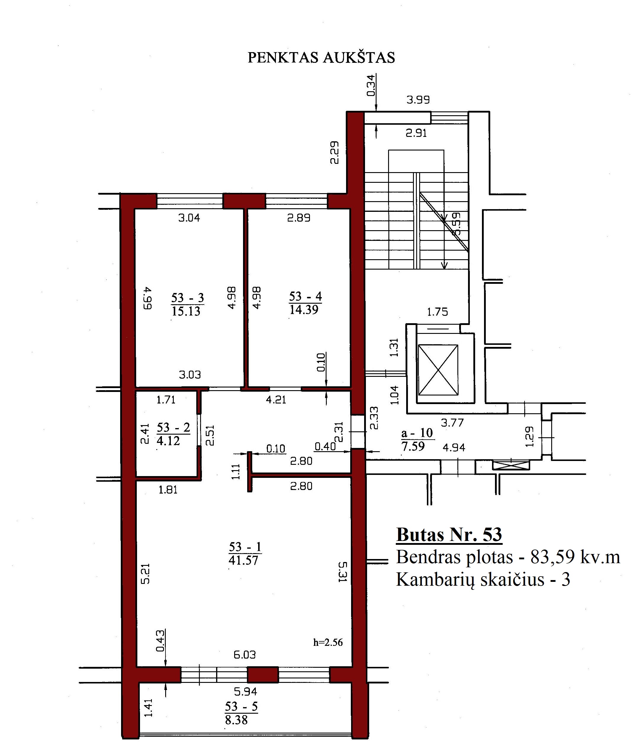 3k butas - Leičių g. 19-53