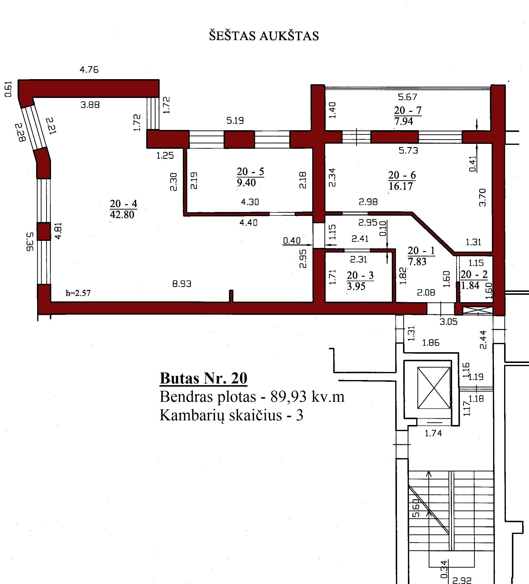 3k butas - Leičių g. 19-20