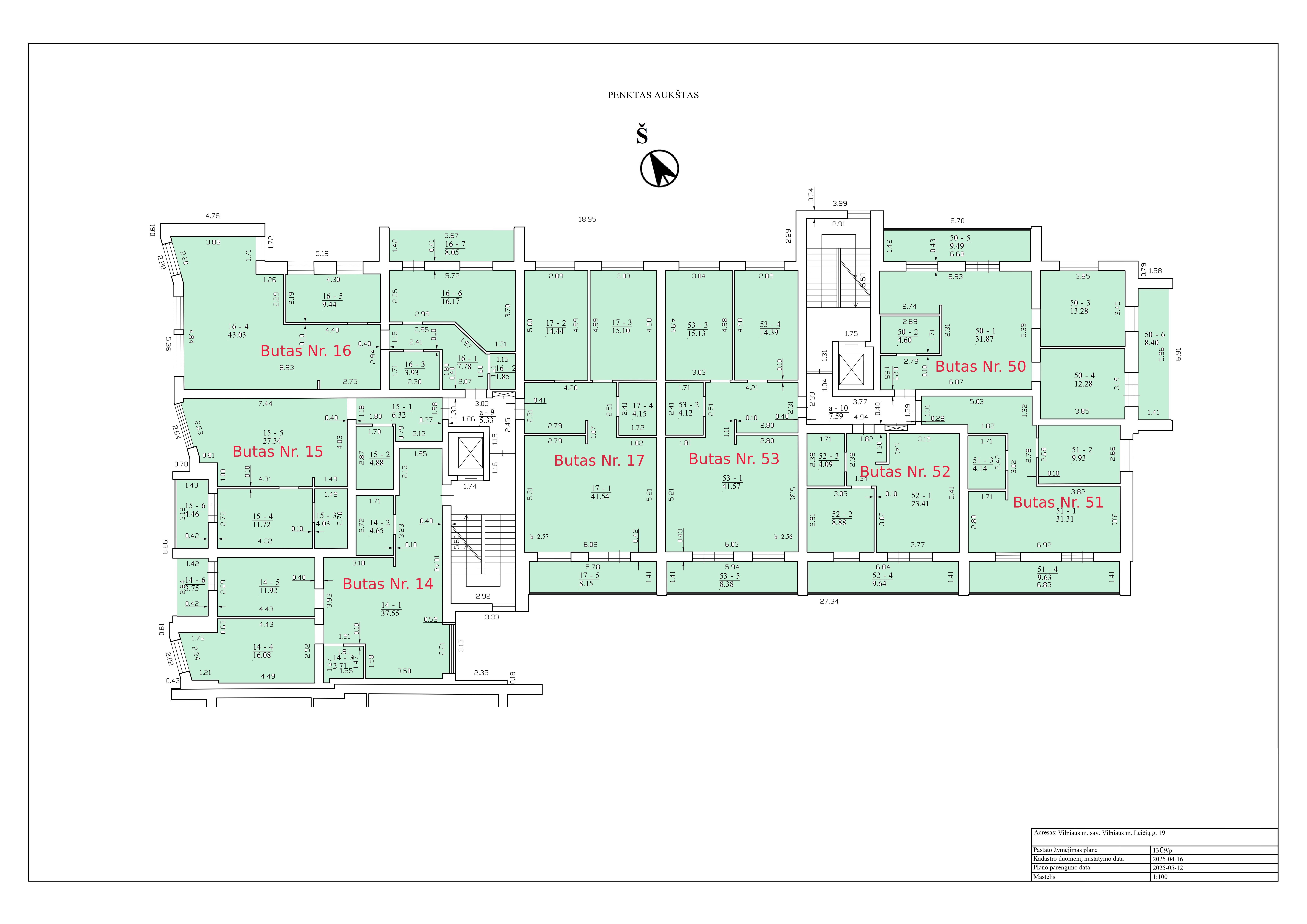 2k butas - Leičių g. 19-52