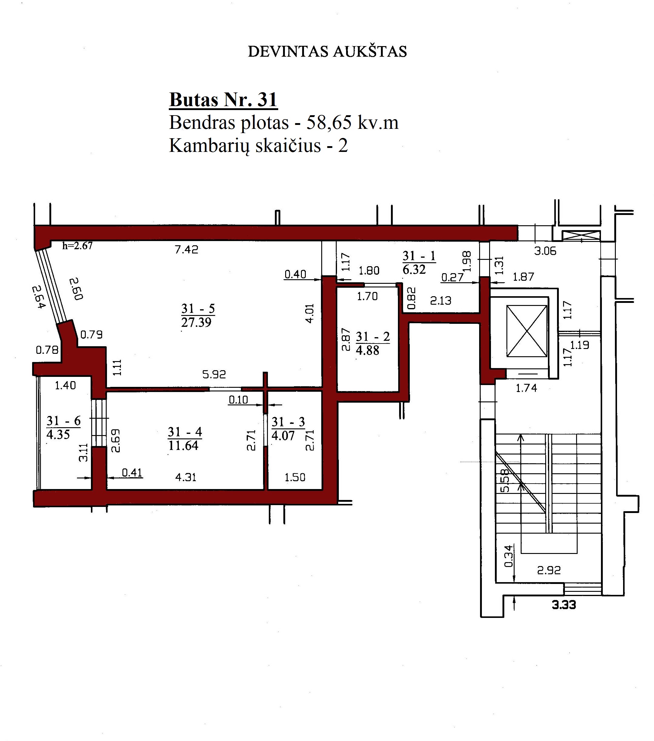 2k butas - Leičių g. 19-31