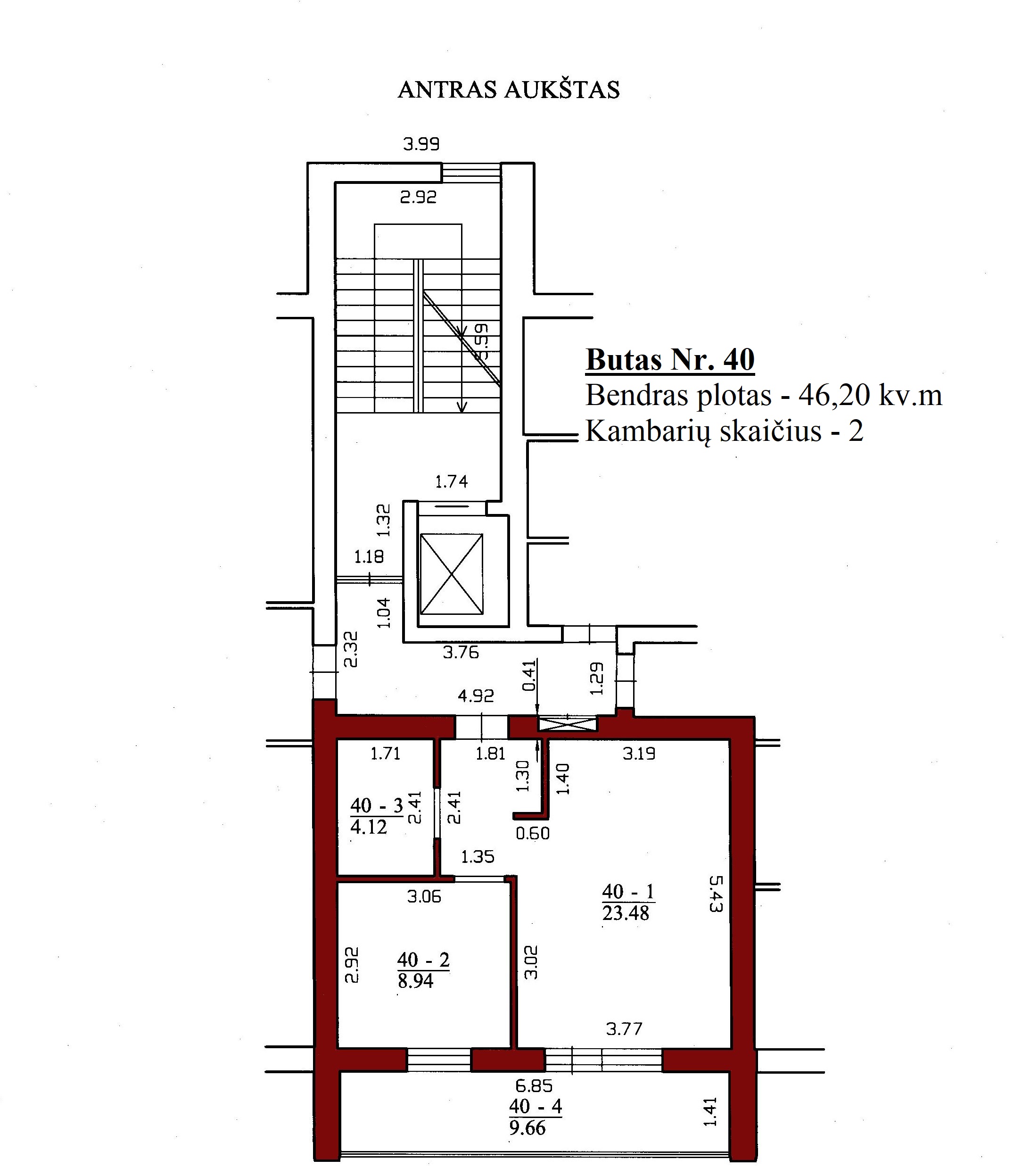 2k butas - Leičių g. 19-40