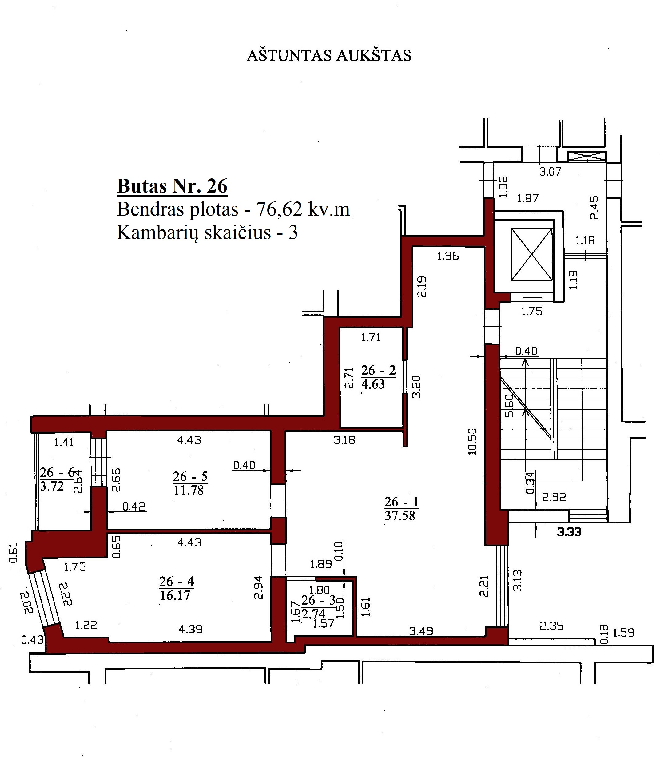 3k butas - Leičių g. 19-26