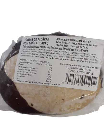 Tortas de Alcázar con Baño al Cacao – Delicia esponjosa con un toque de chocolate