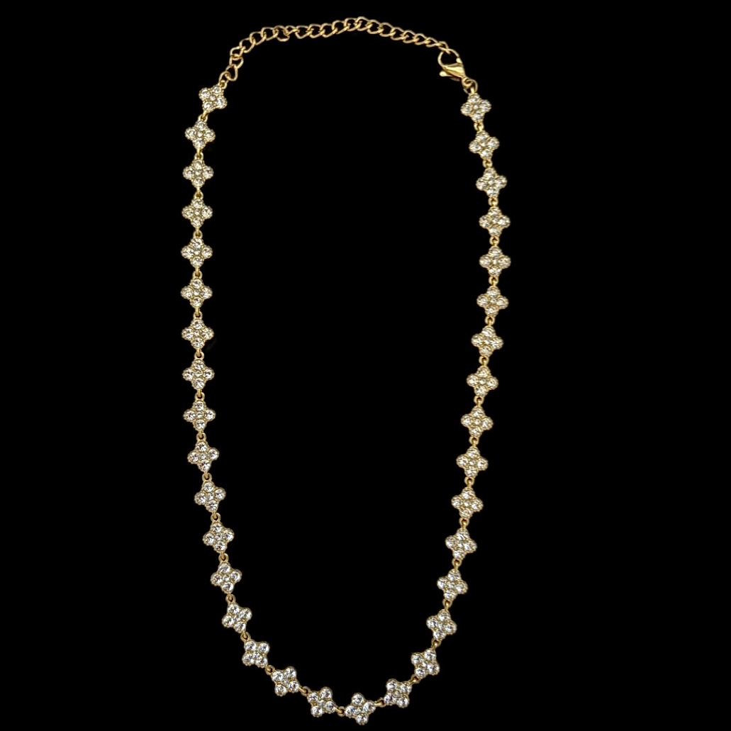 Gold Plated Crystal Necklace