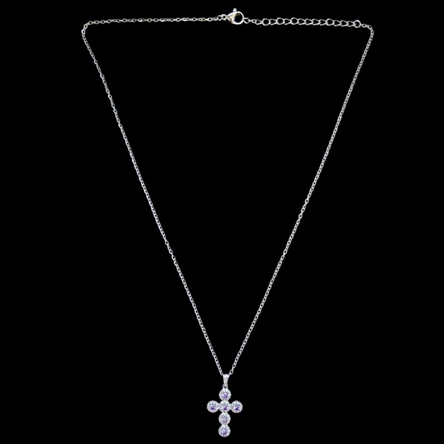 Silver Cross Pendant Necklace