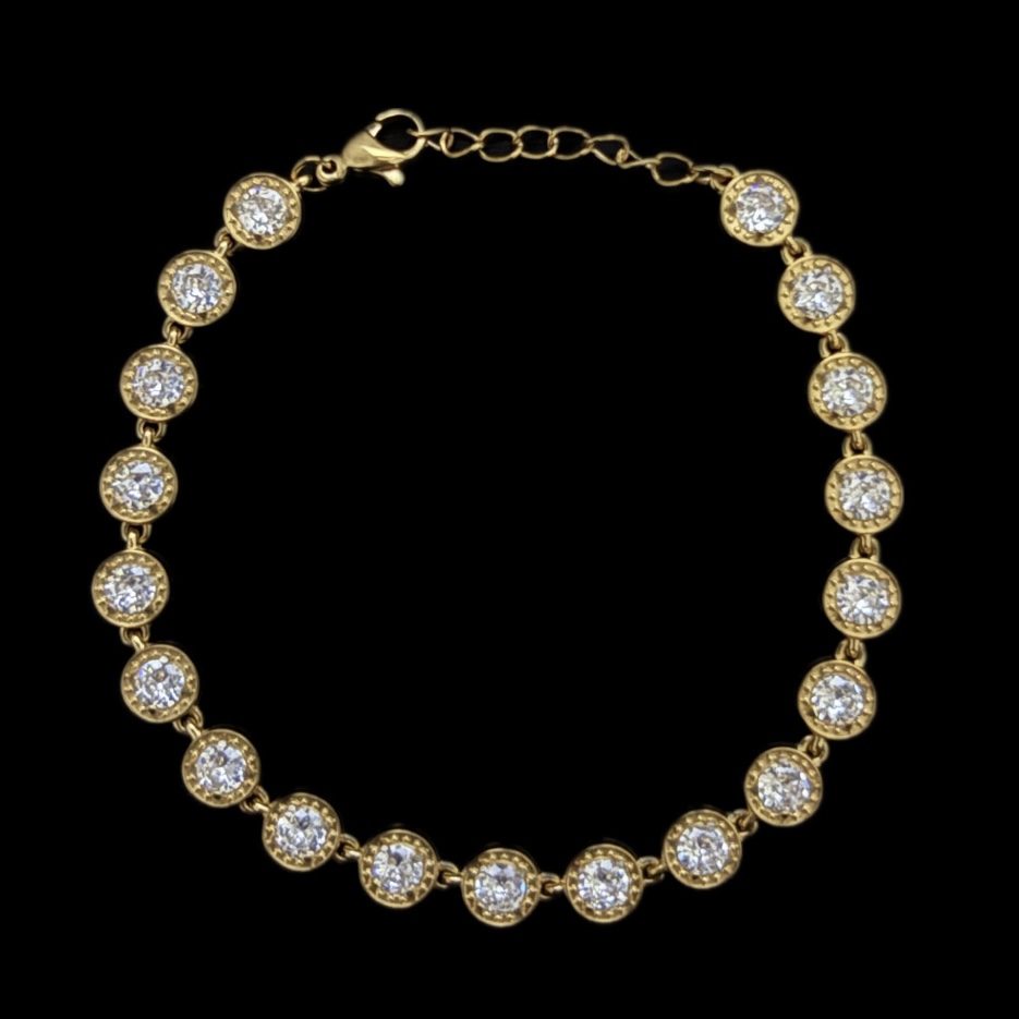 Gold-Plated Tennis Bracelet