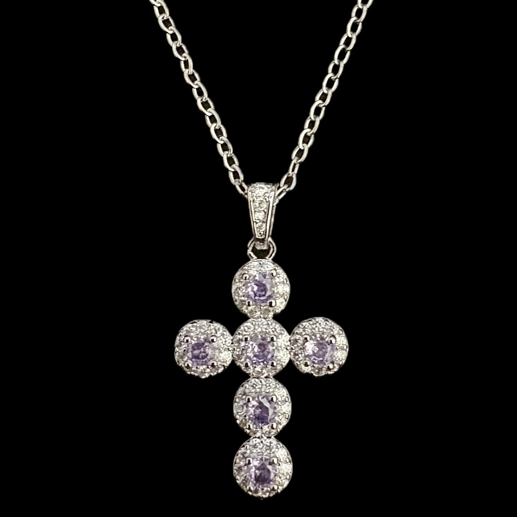 Silver Cross Pendant Necklace