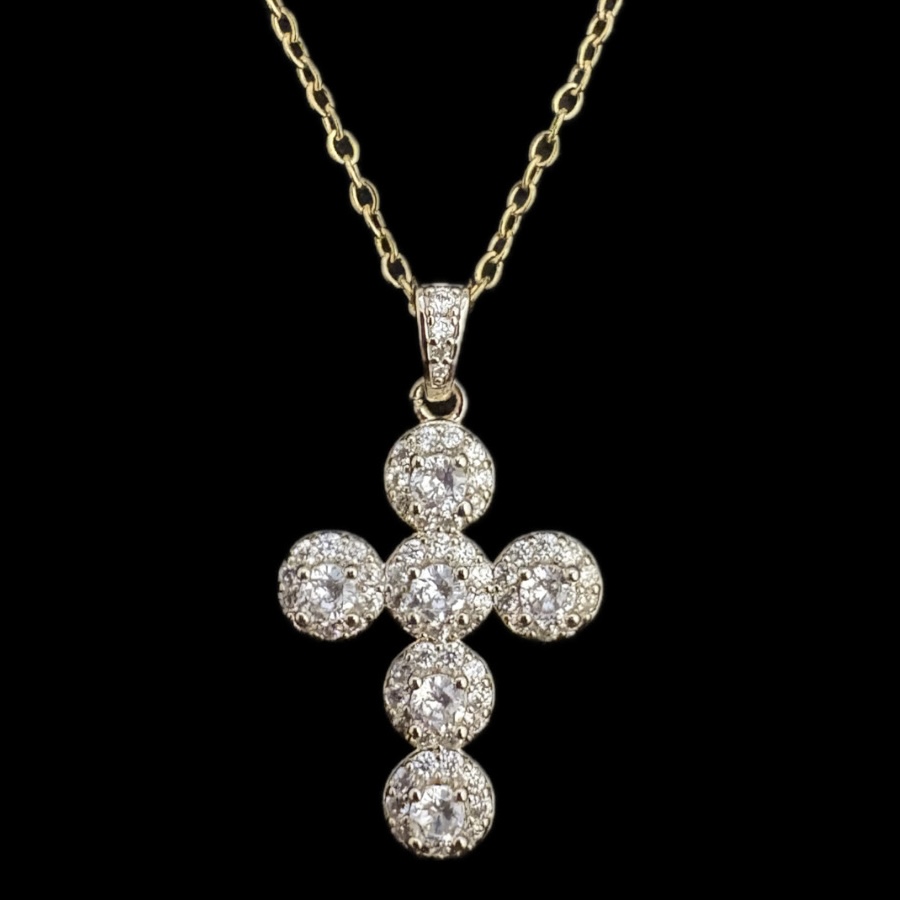 Gold Cross Pendant Necklace