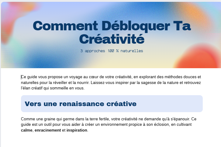 Comment débloquer ta créativité : 3 approches 100 % naturelles 🌱