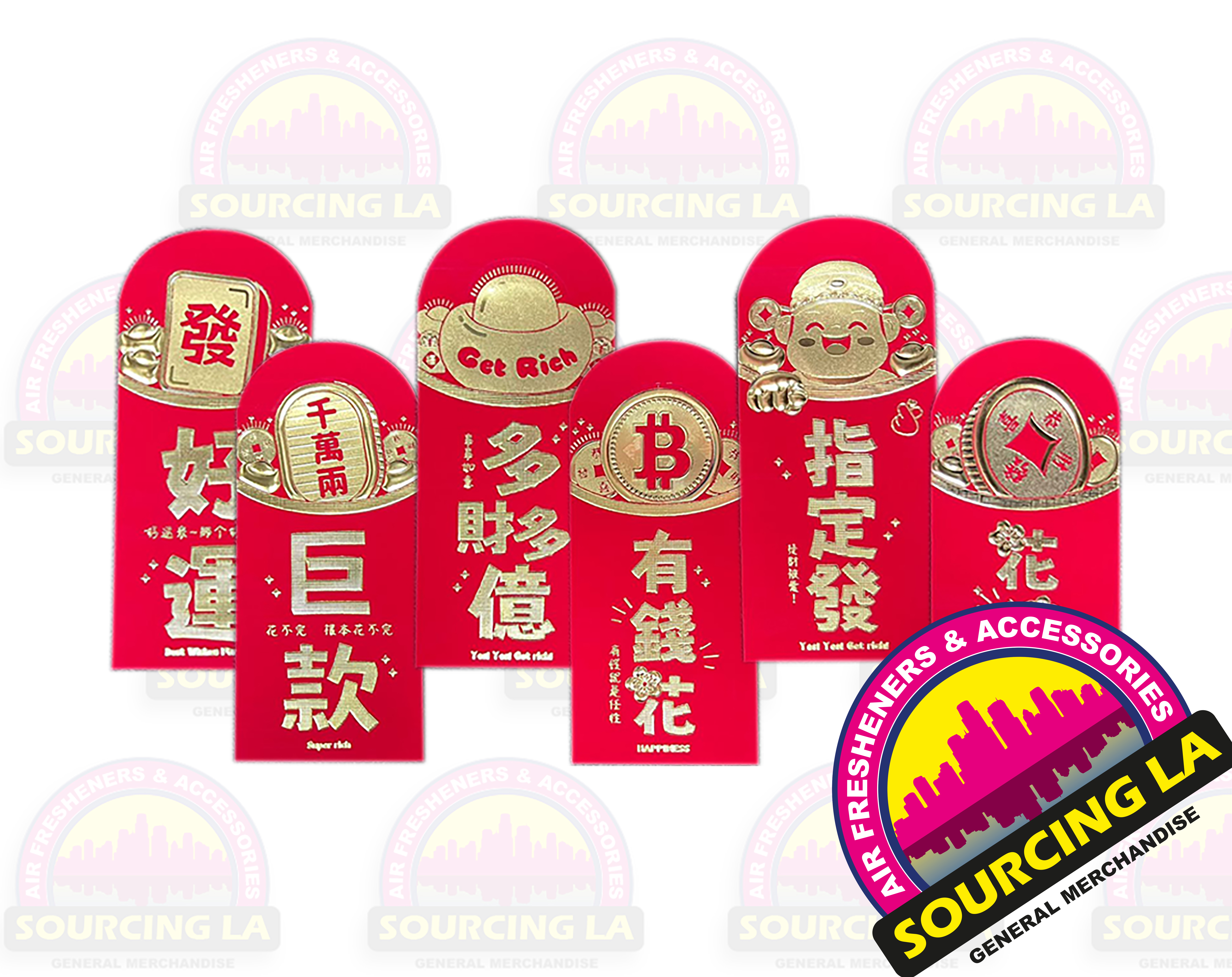 Premium Red Envelopes - Lucky Money Envelopes for Chinese New Year, Weddings, and Special Occasions - Pack of 6