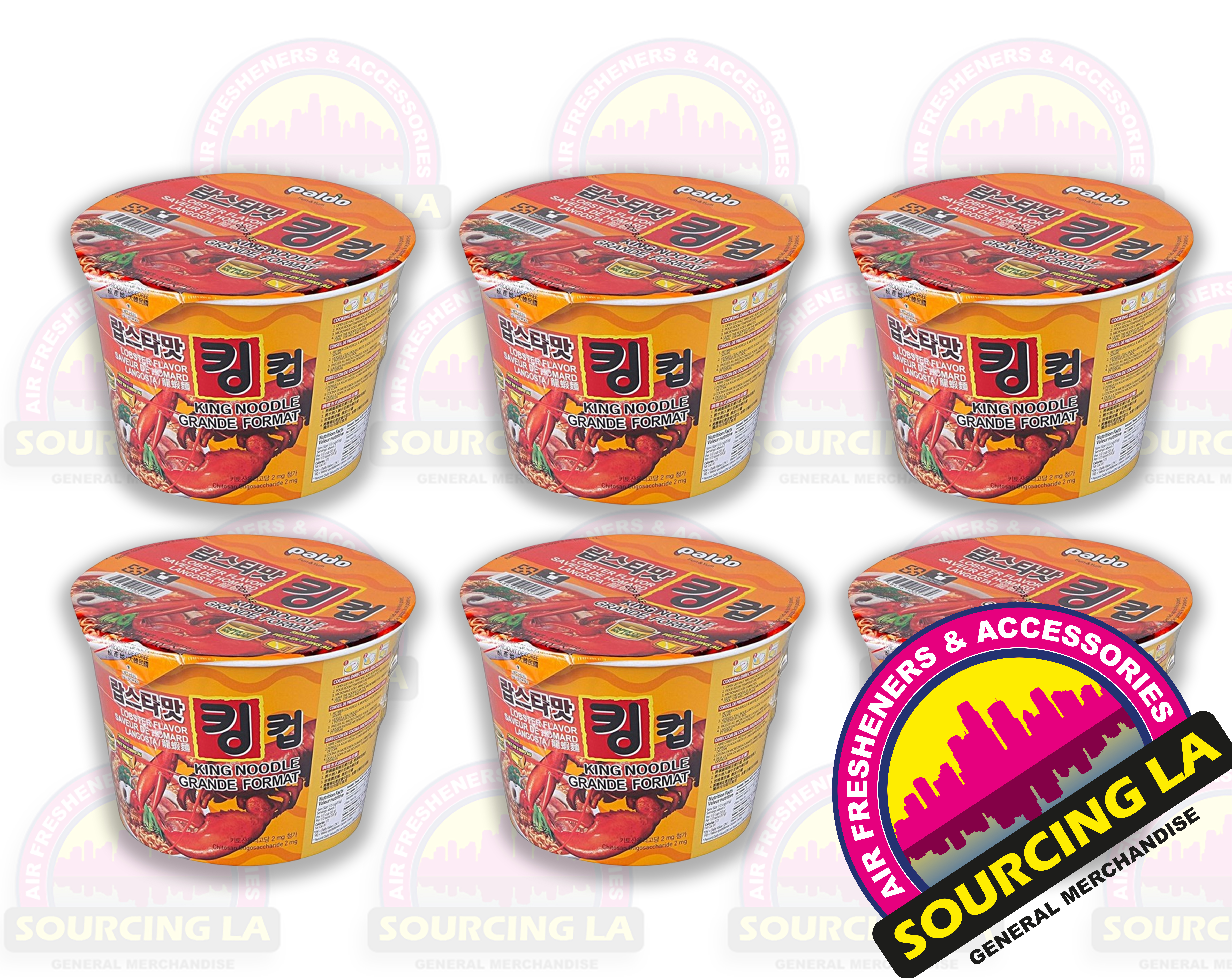 Paldo Lobster Flavor King Cup Noodle 3.9 oz - Set of 6
