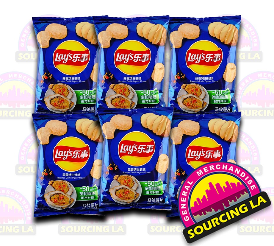 Lay's Potato Chips, Roasted Garlic Oyster Flavor Chips 70g SET of 6
