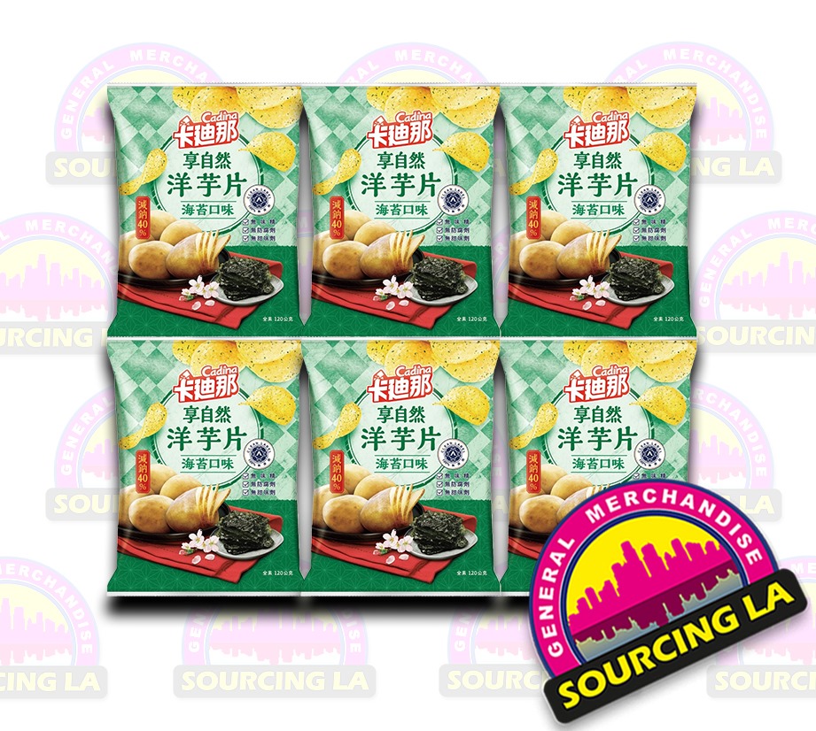 Cadina Potato Chips, Classic Seaweed Seasoning Flavor SET of 6