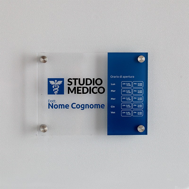 Targa in Plexiglass Studio Medico
