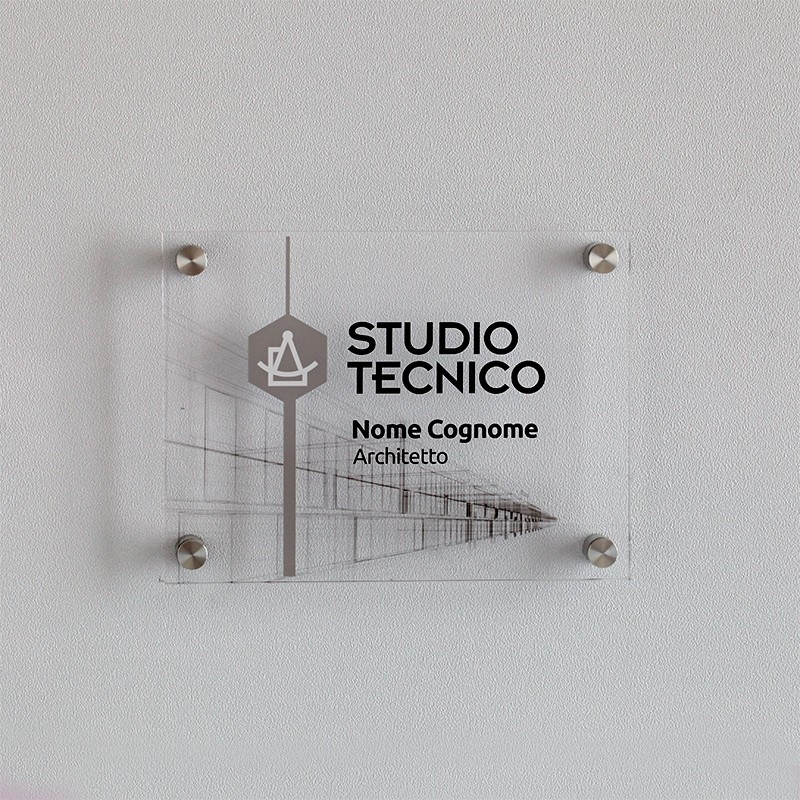 Targa in Plexiglass Studio Tecnico