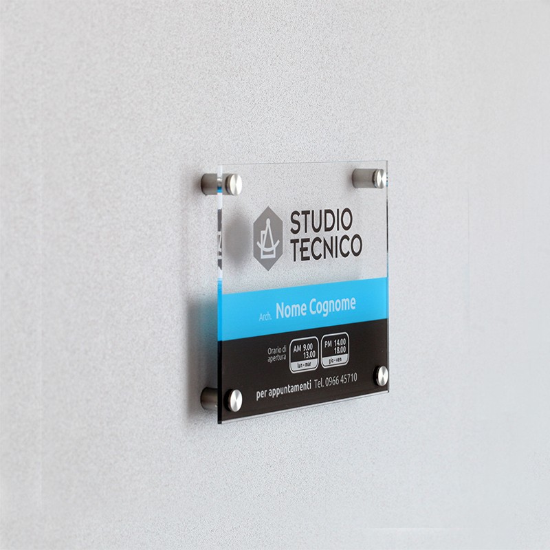 Targa in Plexiglass Studio Tecnico