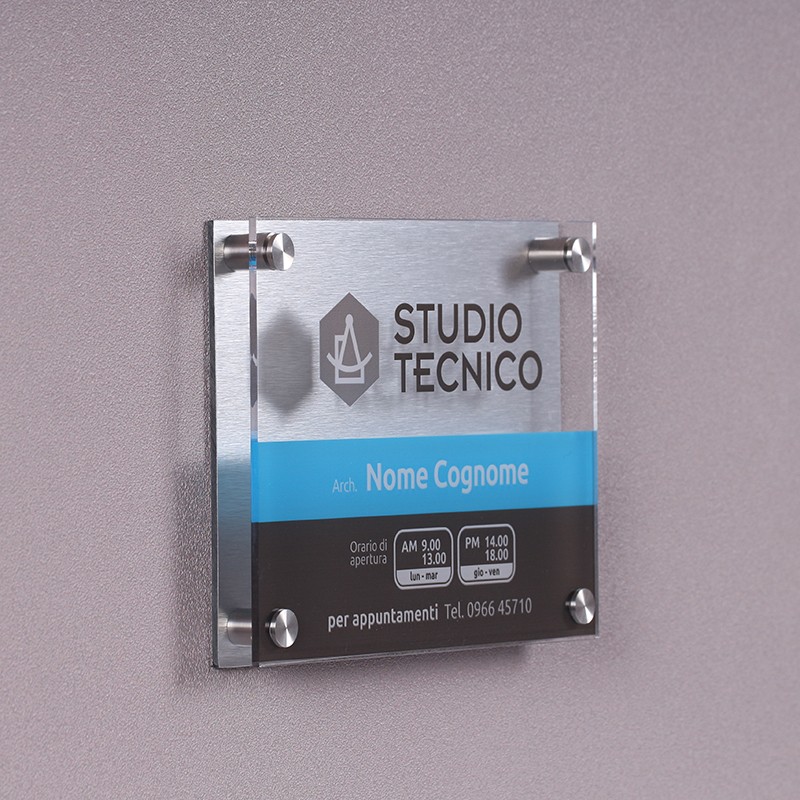 Targa in Plexiglass Studio Tecnico