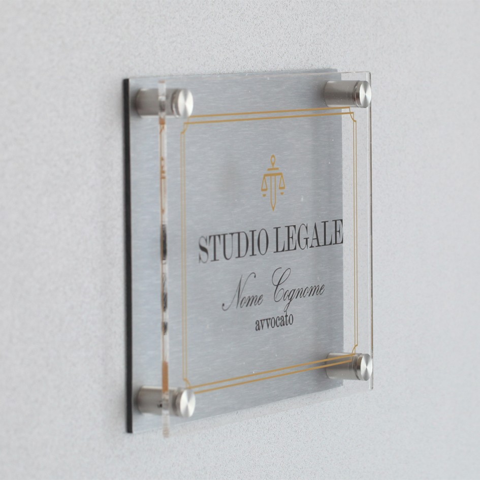 Targa in Plexiglass Studio Legale