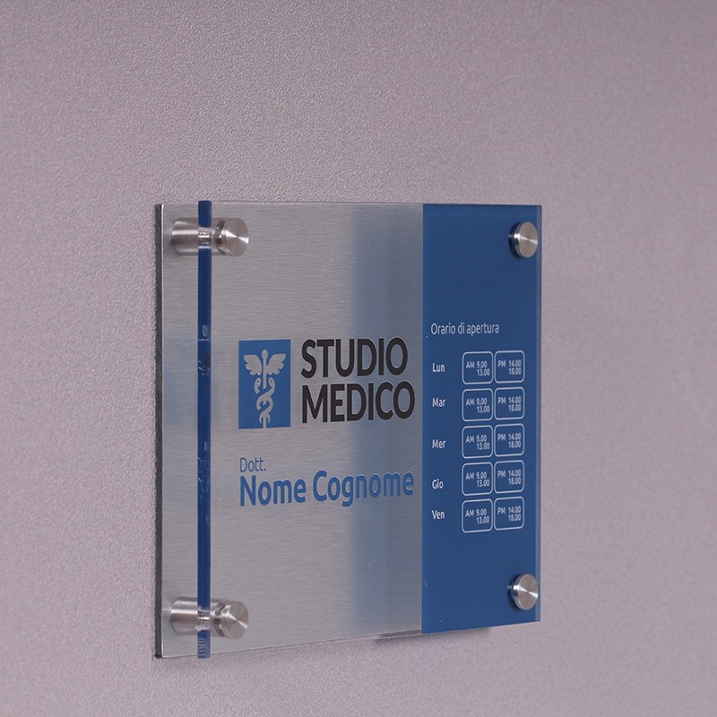 Targa in Plexiglass Studio Medico