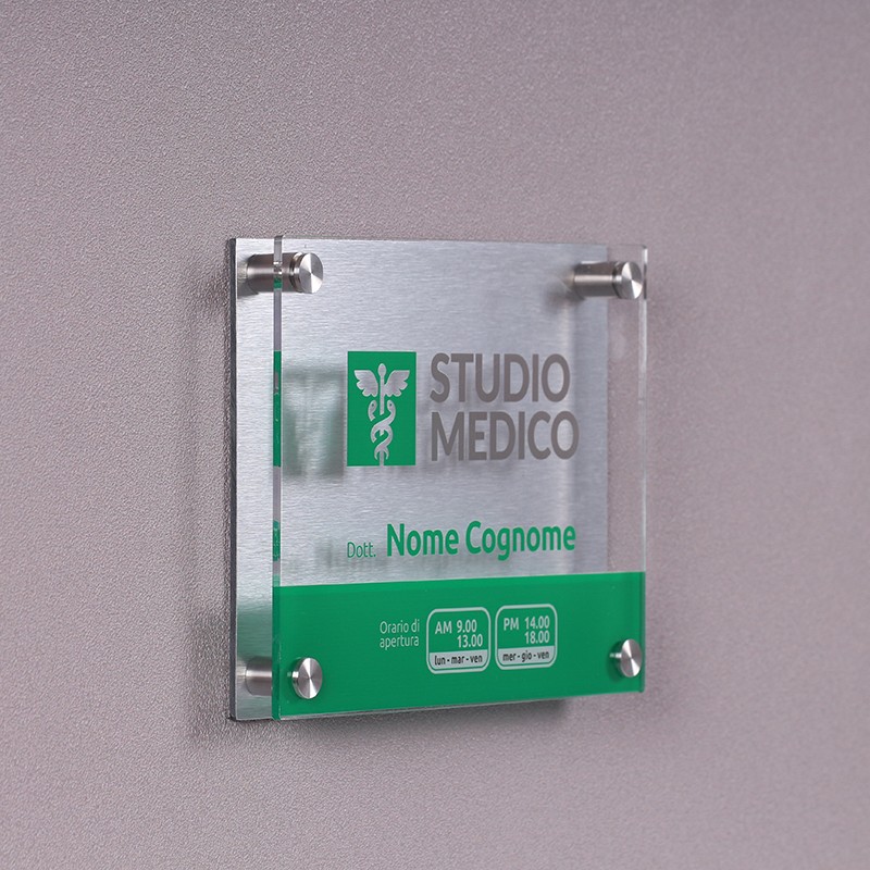 Targa in Plexiglass Studio Medico