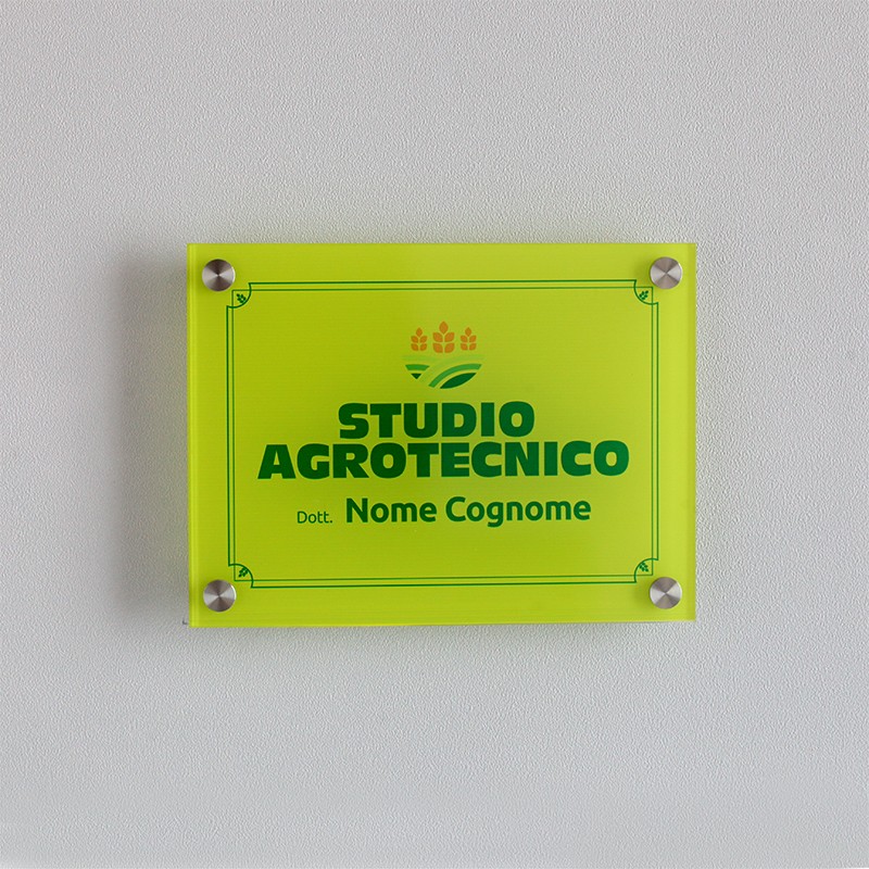 Targa in Plexiglass Studio Agrotecnico