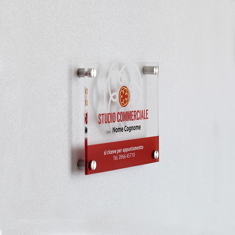 Targa in Plexiglass Studio Commerciale