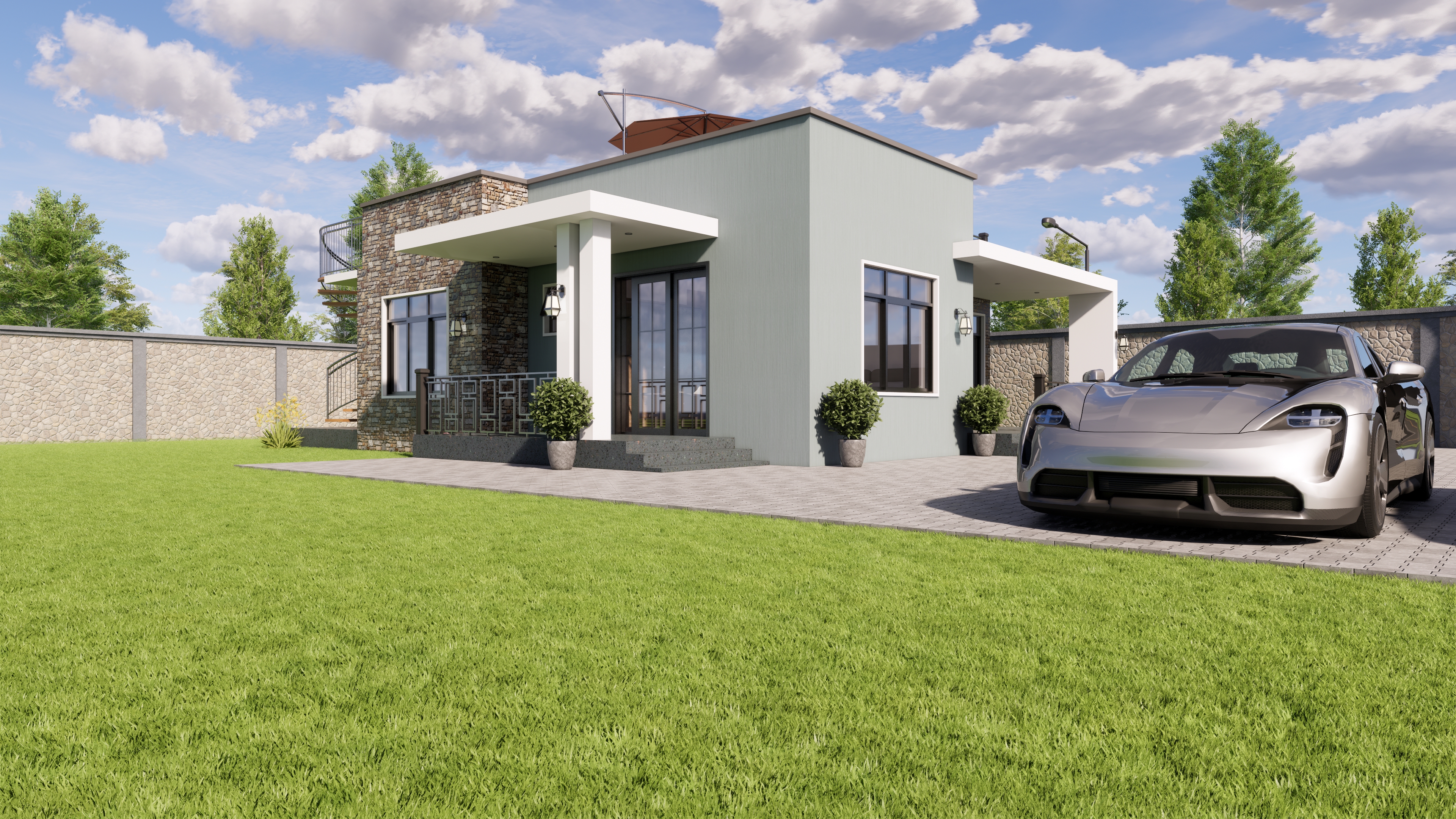 An Exquisite Two Bedroom House Plan