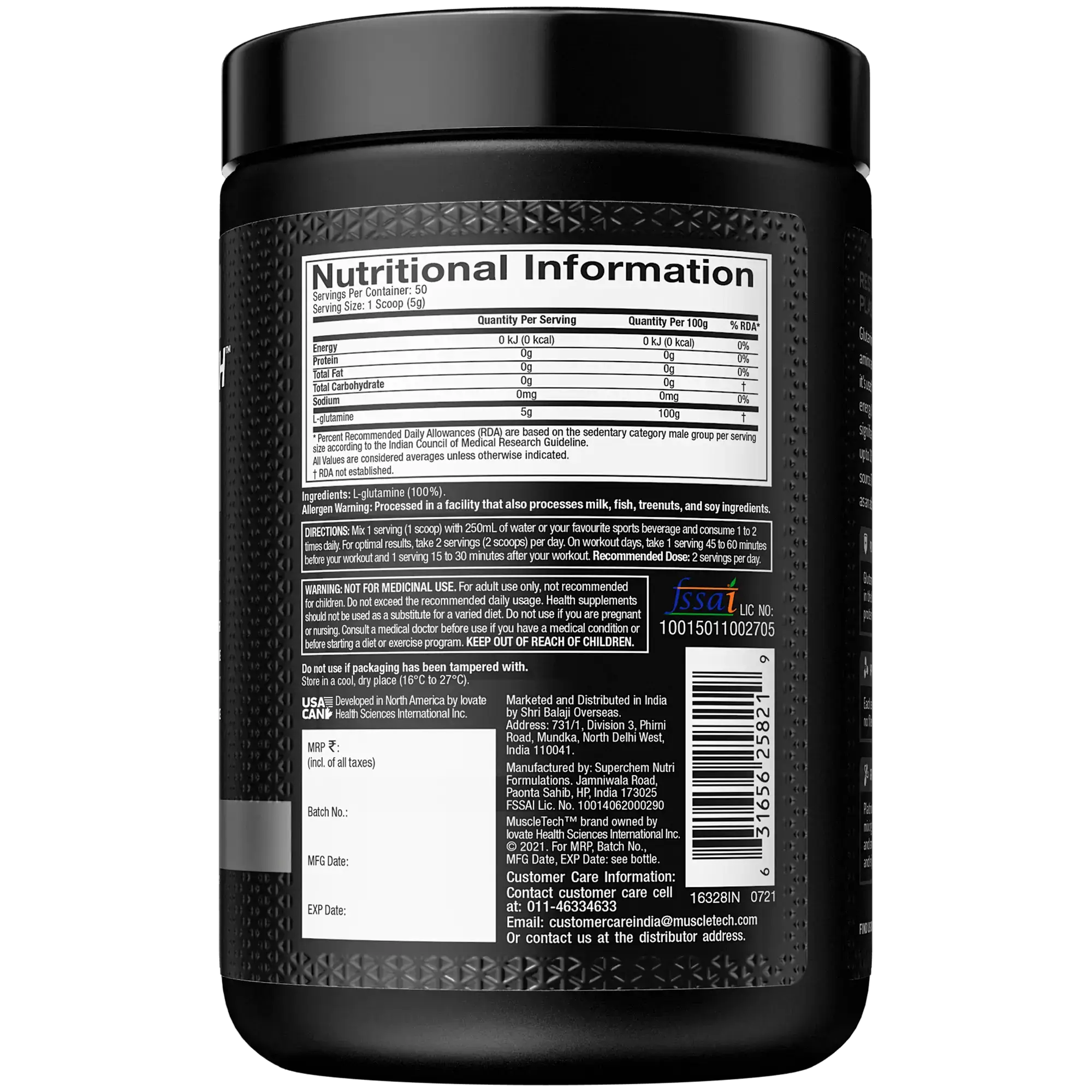 Muscletech Platinum 100% Glutamine