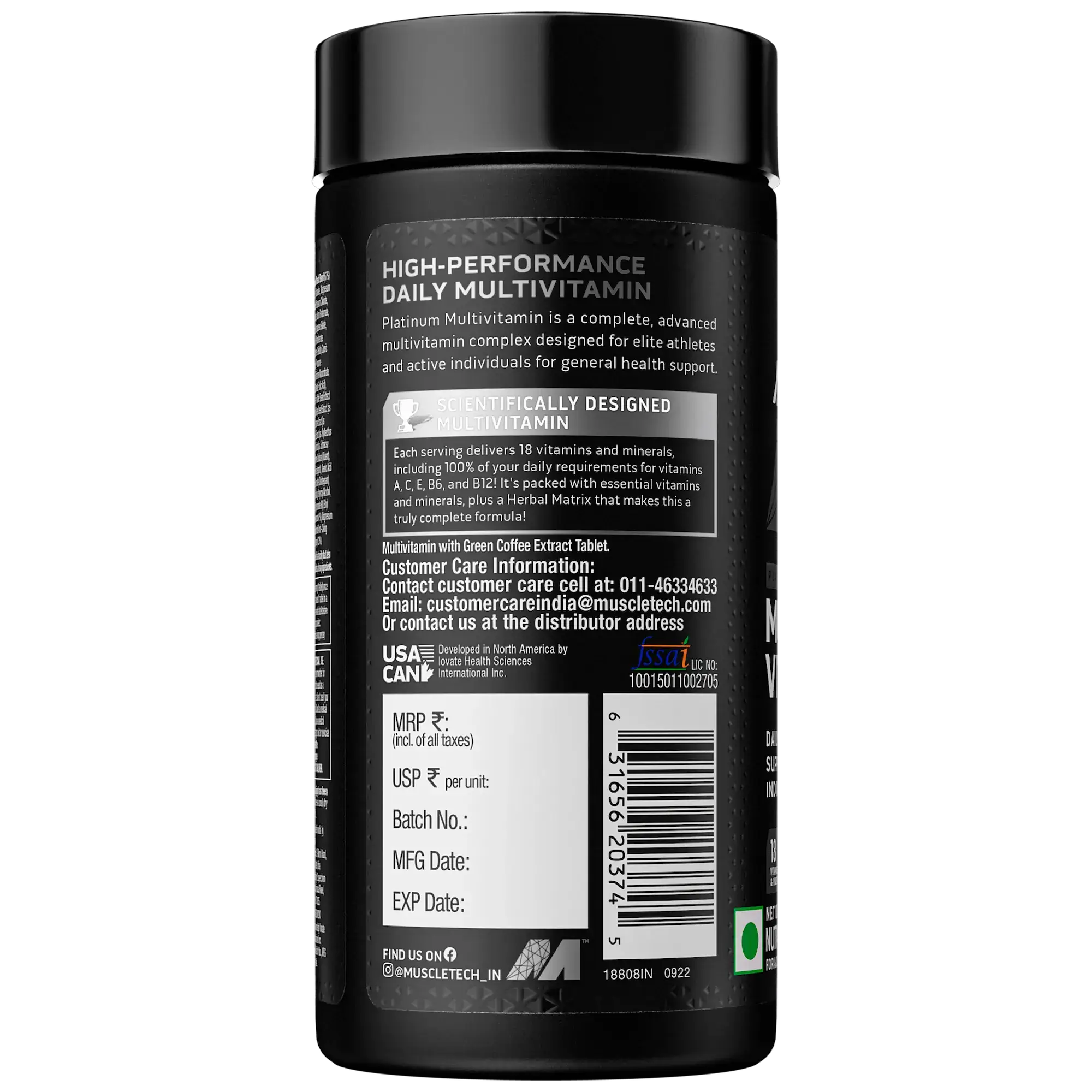 Muscletech Platinum Multivitamin