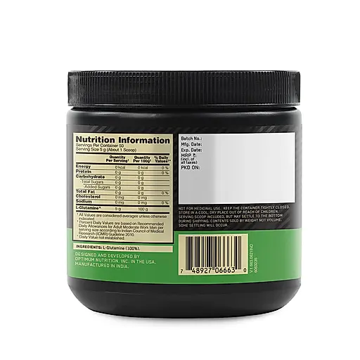 Optimum Nutrition Glutamine Powder | Unflavoured