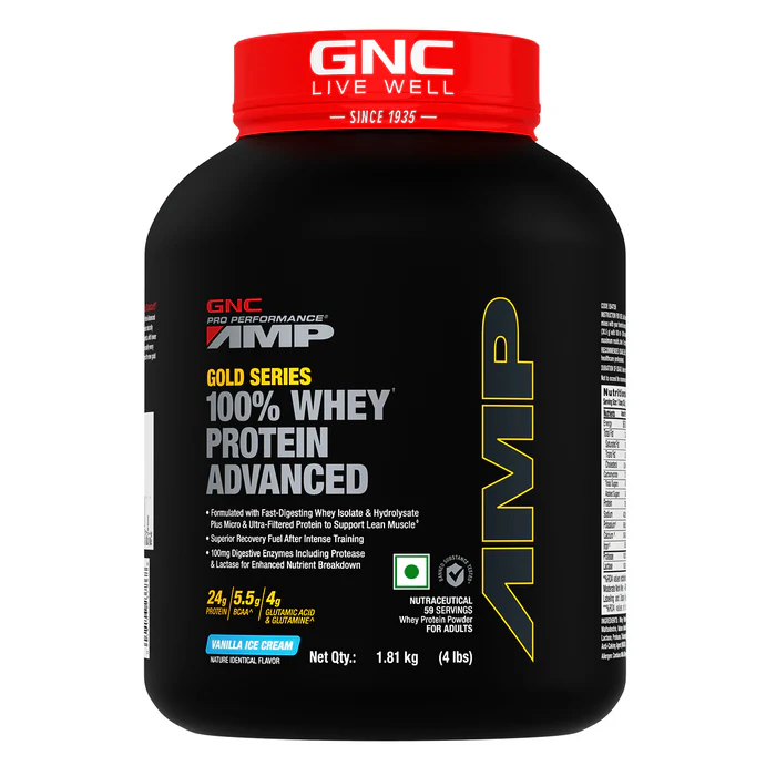 GNC AMP Gold Series 100% Whey Protein Advanced