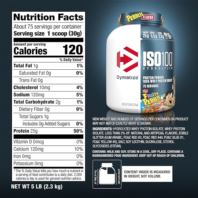 Dymatize Nutrition ISO 100 Whey Protein Isolate Powder - 2.26 kg
