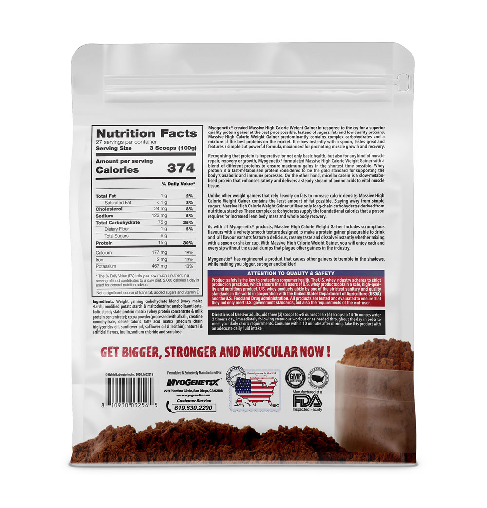 Myogenetix Massive High Calorie Weight Gainer