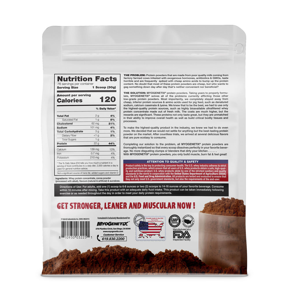 MyoGenetix Whey Protein Concentrate - 2.27Kg 