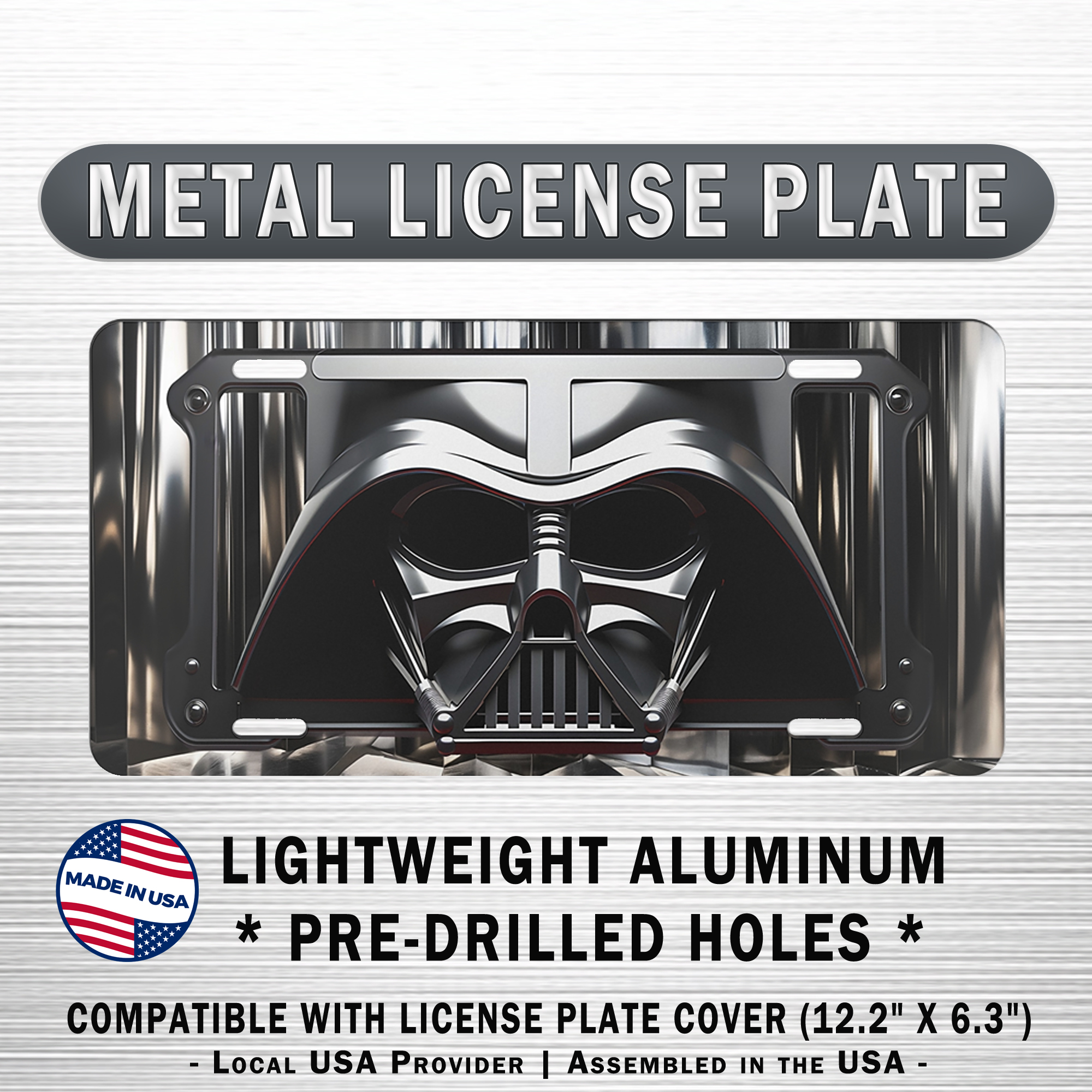 Darth Vader Metal License Plate