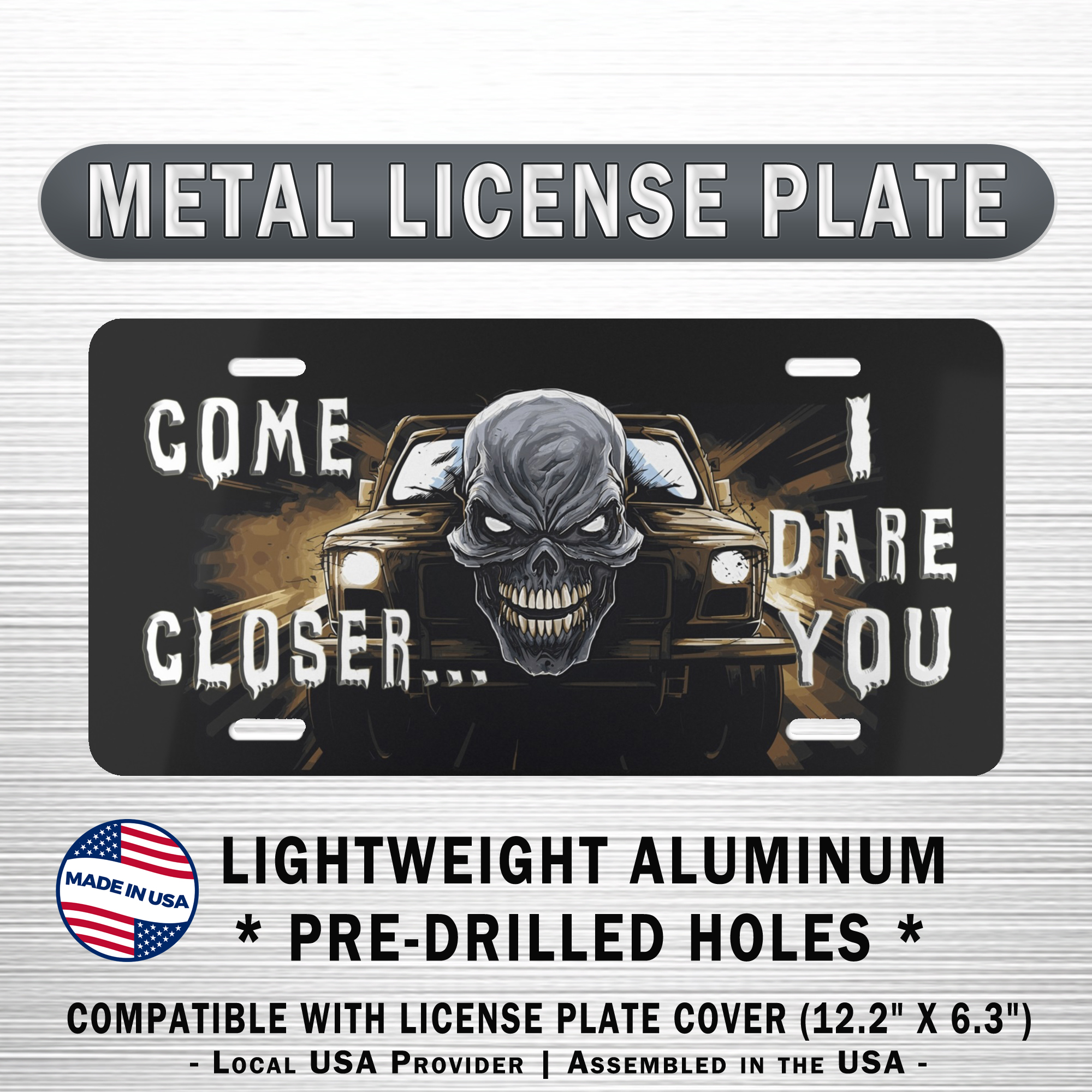 Metal license plate