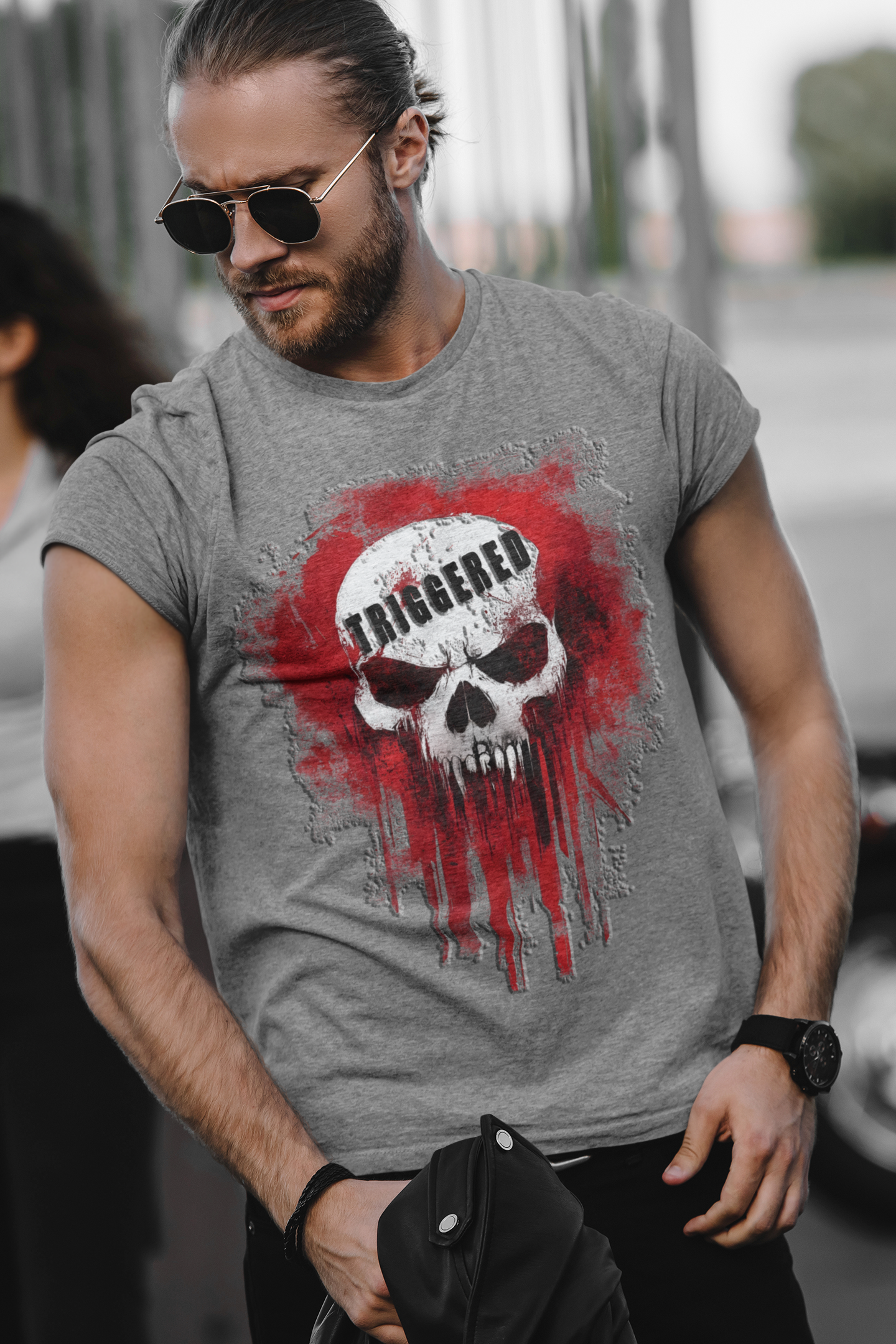 Triggered Skull Graphic T-Shirt