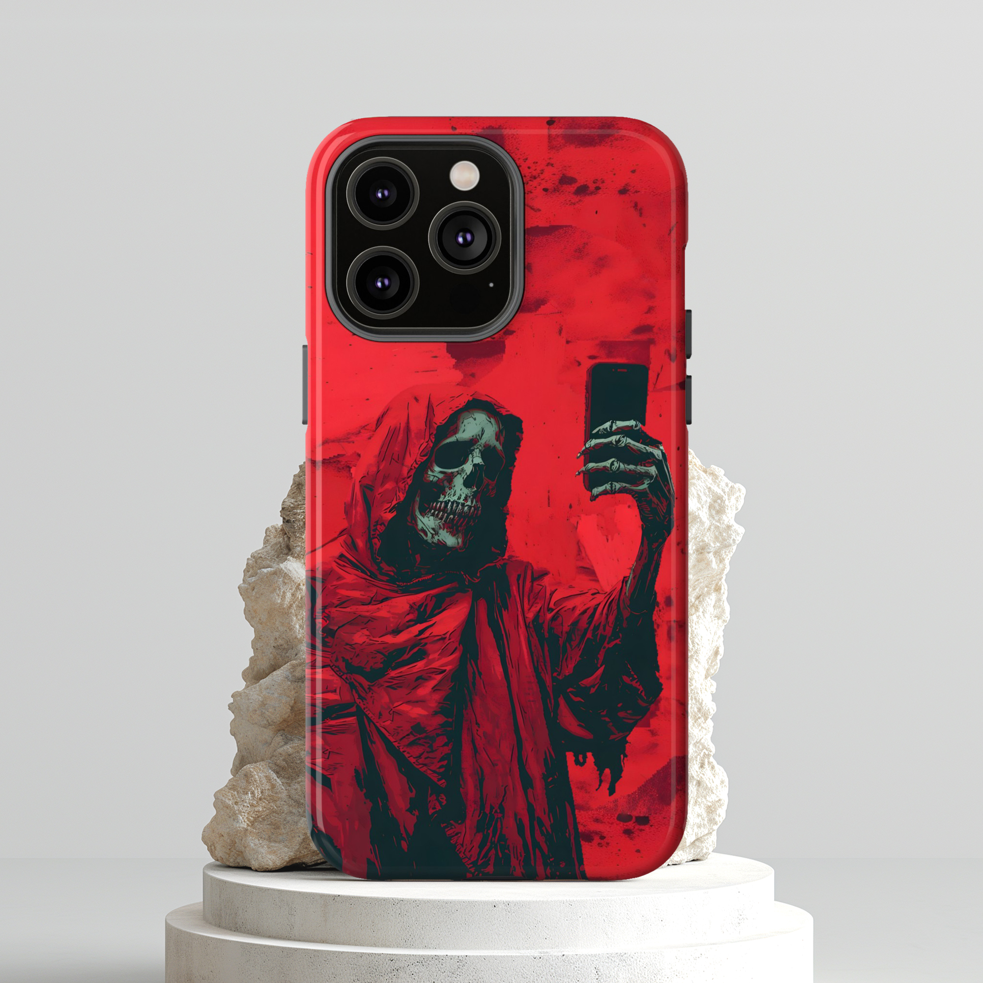 Grim Reaper Selfie iPhone Case