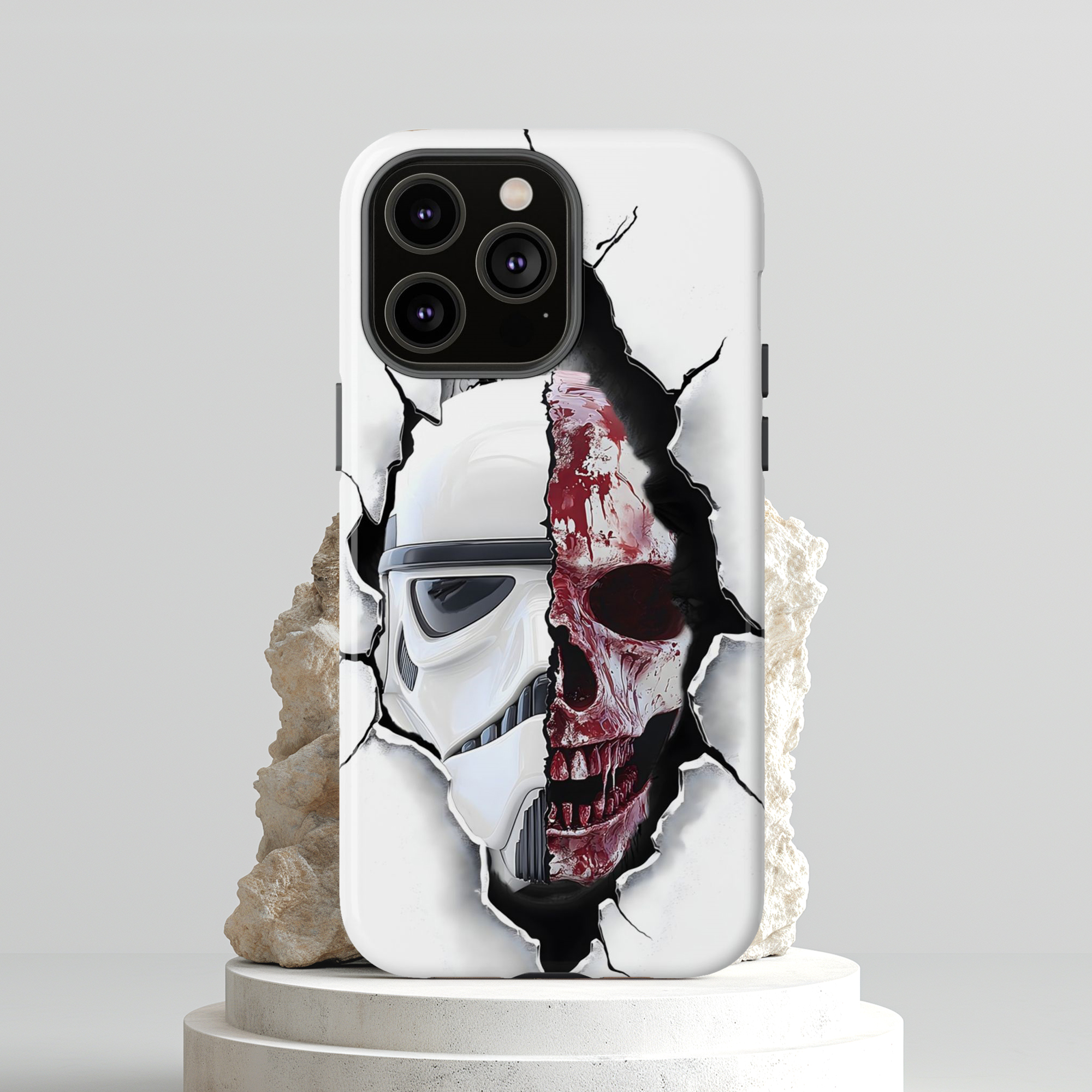 Stormtrooper Skull Split iPhone Case