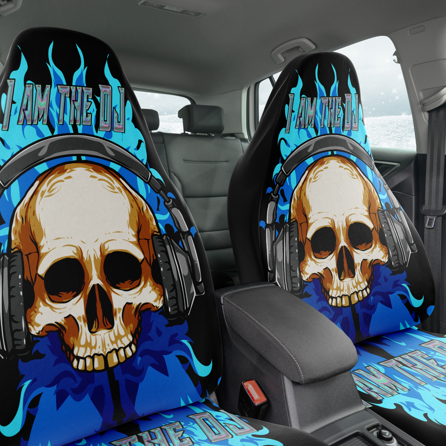 DJ Skull Car Seat Covers