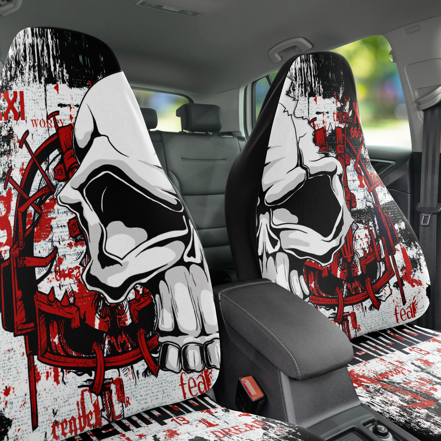 Skull Design Car Seat Covers