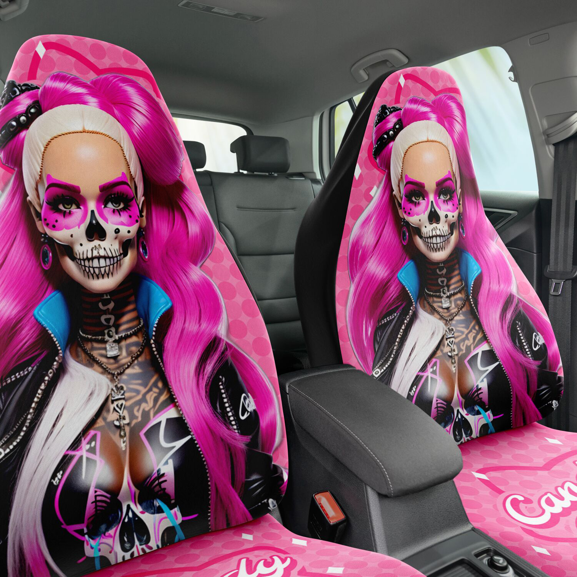 Custom Pink Car Seat Covers