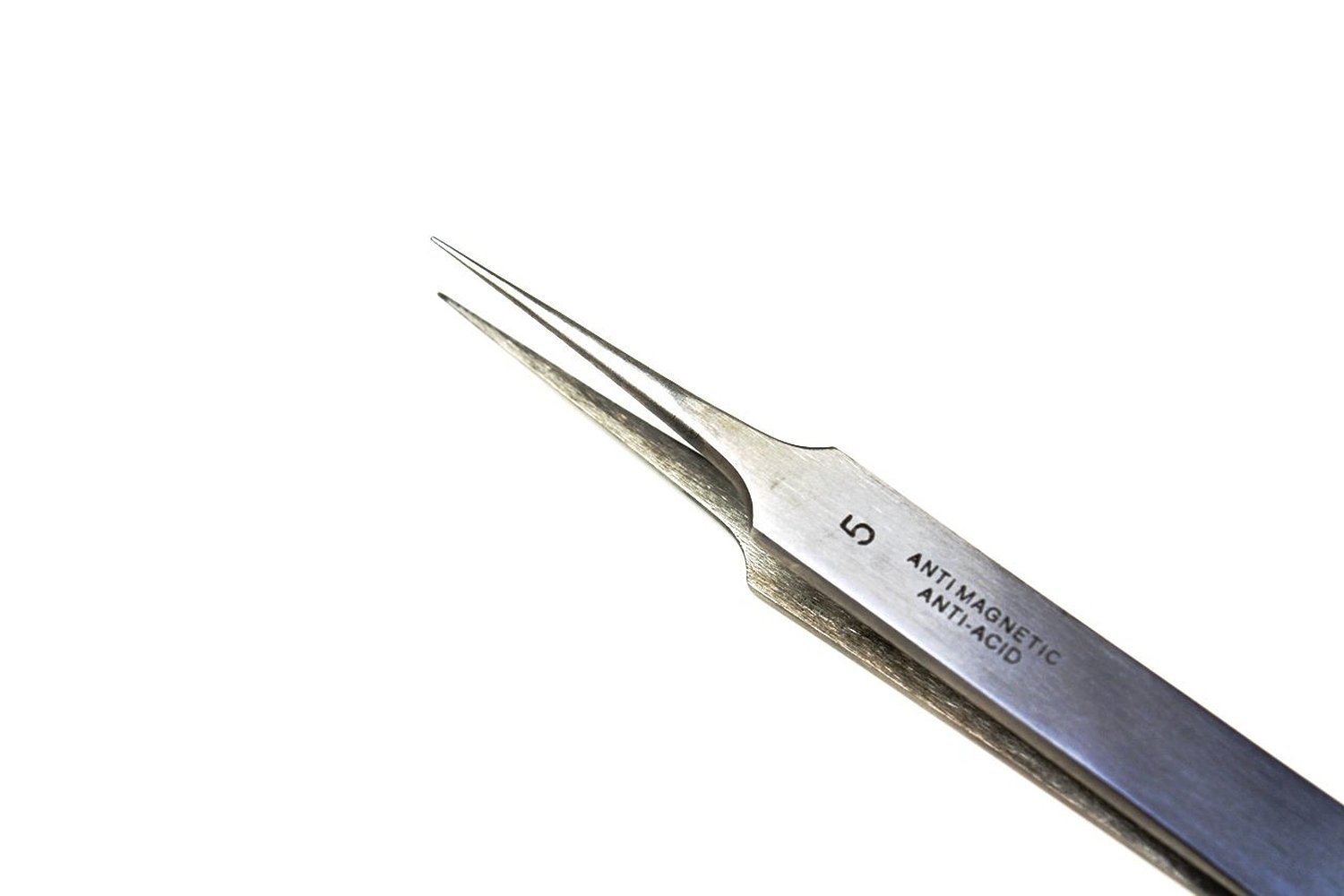 Straight Fine Tip Tweezer 5 made with Stainless steel Tool