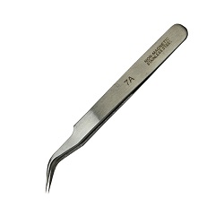 Curved Fine Point Tweezer# 7A made with Stainless steel Tool