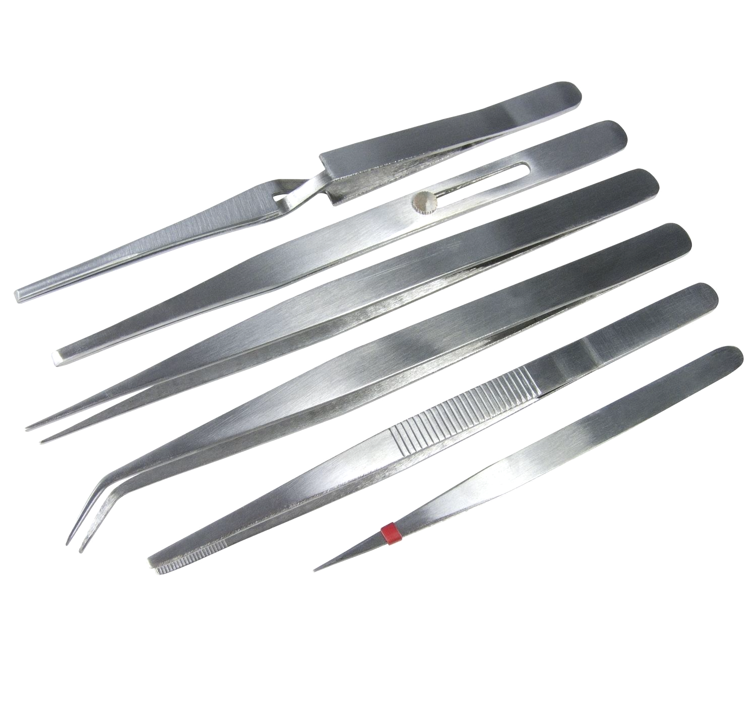 PARUU® 6 Pc Tweezers Set Hobby Craft Jewelry Watch Repair Beading