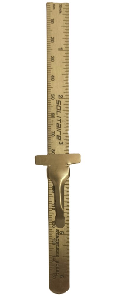 6" Pocket Ruler Decimal Conversion Chart Depth Gauge Stainless Steel PR253-clip