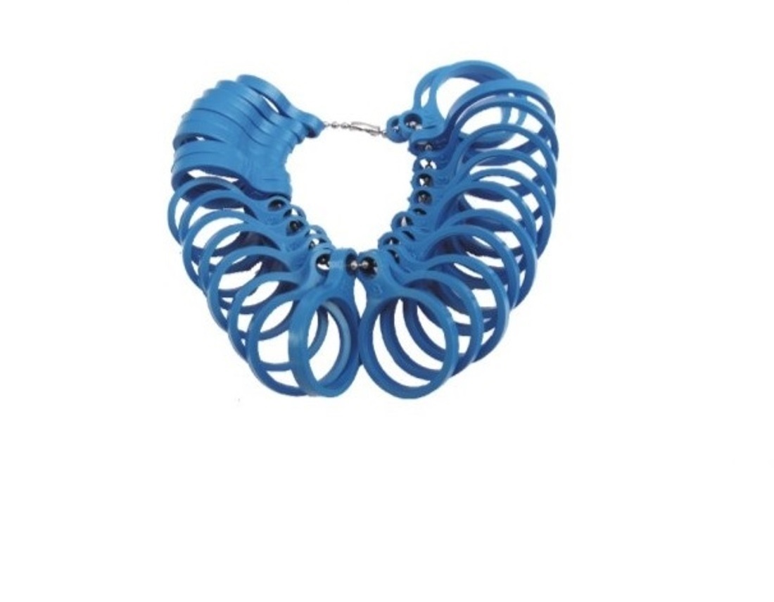 RING SIZE GAUGE MEASURE FINGER SIZES 1-15 Plastic TOOL PR385